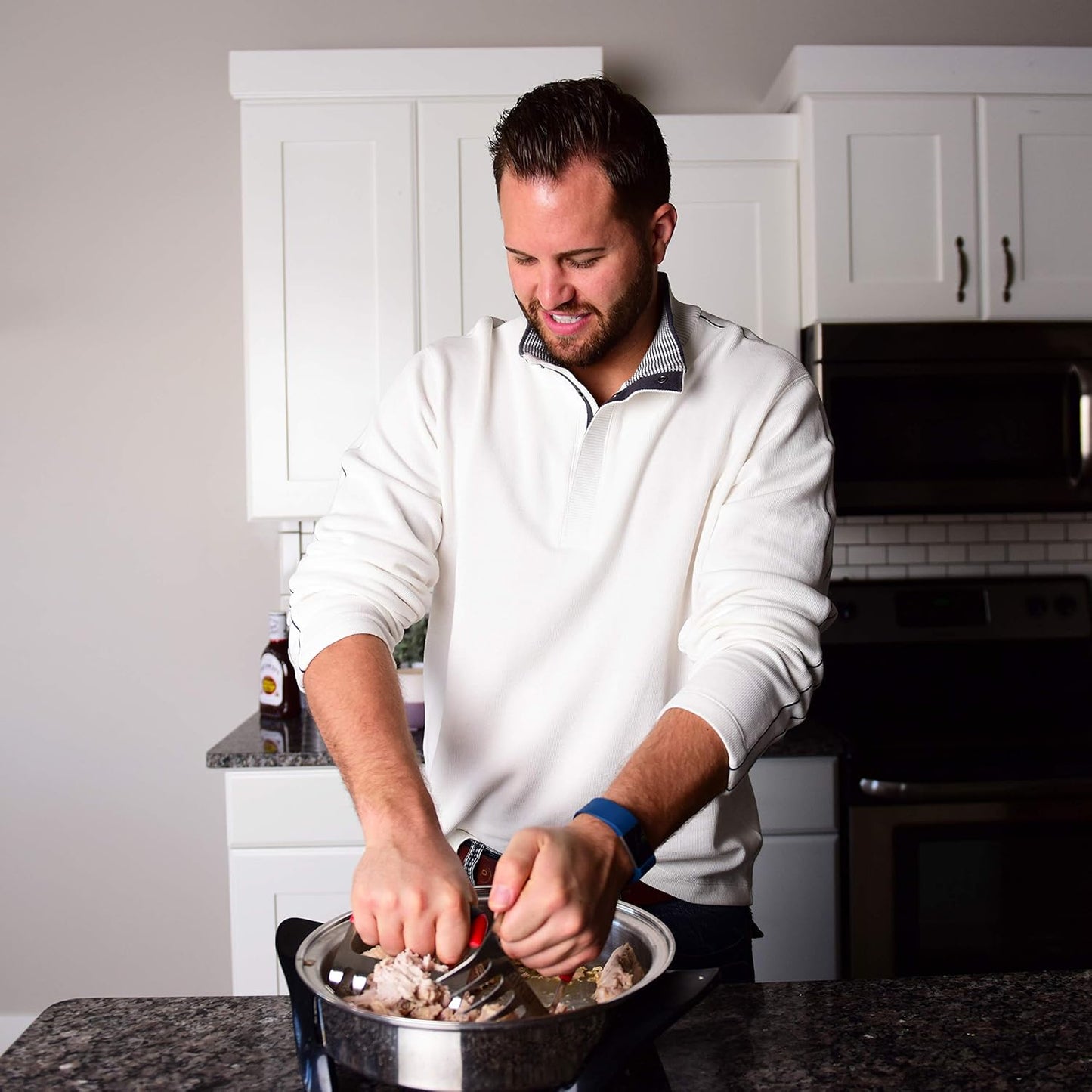 Meat Claws Stainless Steel - Premium Soft Rubber Handles for Ultimate Comfort and Grip! Wolverine Claws shreds Pulled Pork and BBQ Meat quickly and easily!