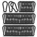 Small Carabiner Clip Hook, 1.97 inch 50 pcs Black Heavy Duty Spring Snap Hook by KINLINK