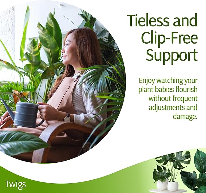 Plant Support Stakes, Stem Holder Structures for Indoor & Outdoor Use, Garden Accessories for Climbing & Potted Plants, Trellis Alternative - Moonstone, 10 Pack, 22" L, Original