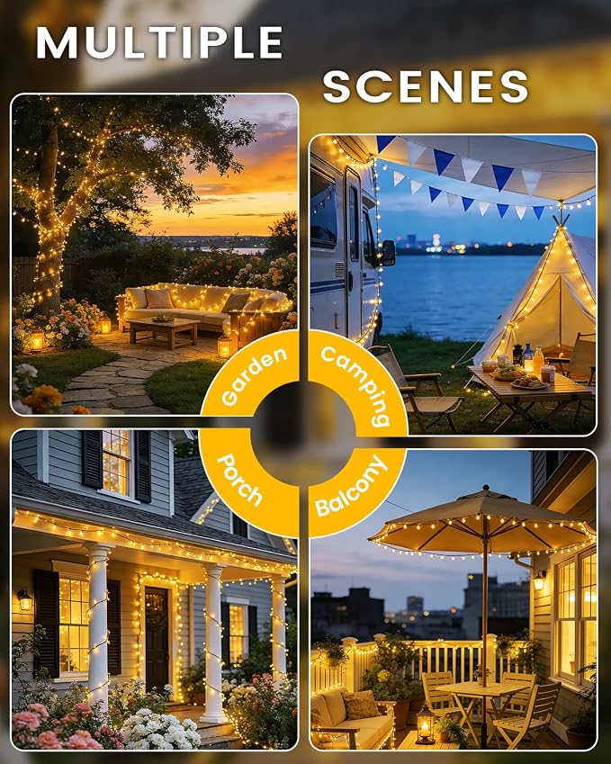 OZS 4 Pack 320LED Solar String Lights - Image 6