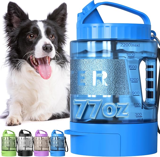 Portable Dog Travel Water Bottle, 77oz Large Dog Water Bowl Dispenser Portable by lesotcbrand