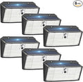 Upgraded Solar Lights Outdoor, 6 Pack 418 LED Motion Sensor Outdoor Lights by APILAB