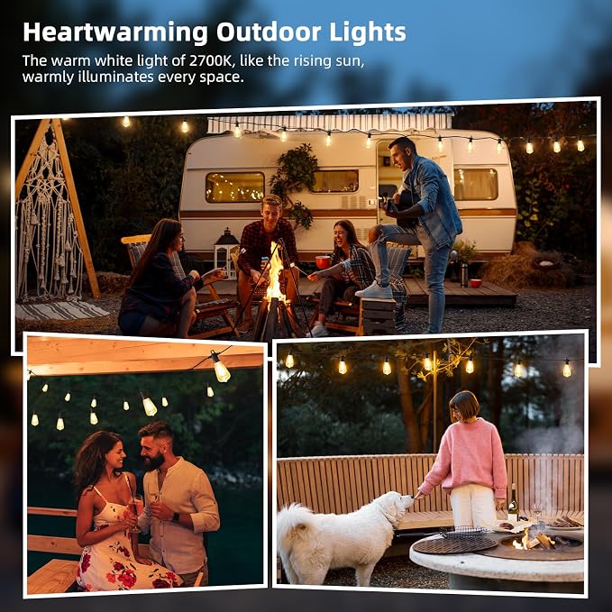 FOOMAN LED Outdoor String Lights, 200FT Outside Waterproof Patio Lights - Image 8