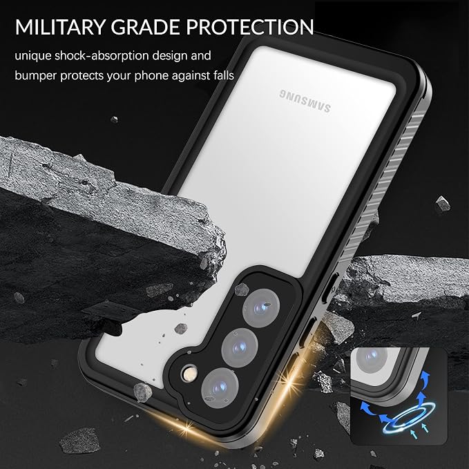 for Samsung Galaxy S23 FE Case, IP68 Waterproof Dustproof Case, Full Body Heavy - Image 3
