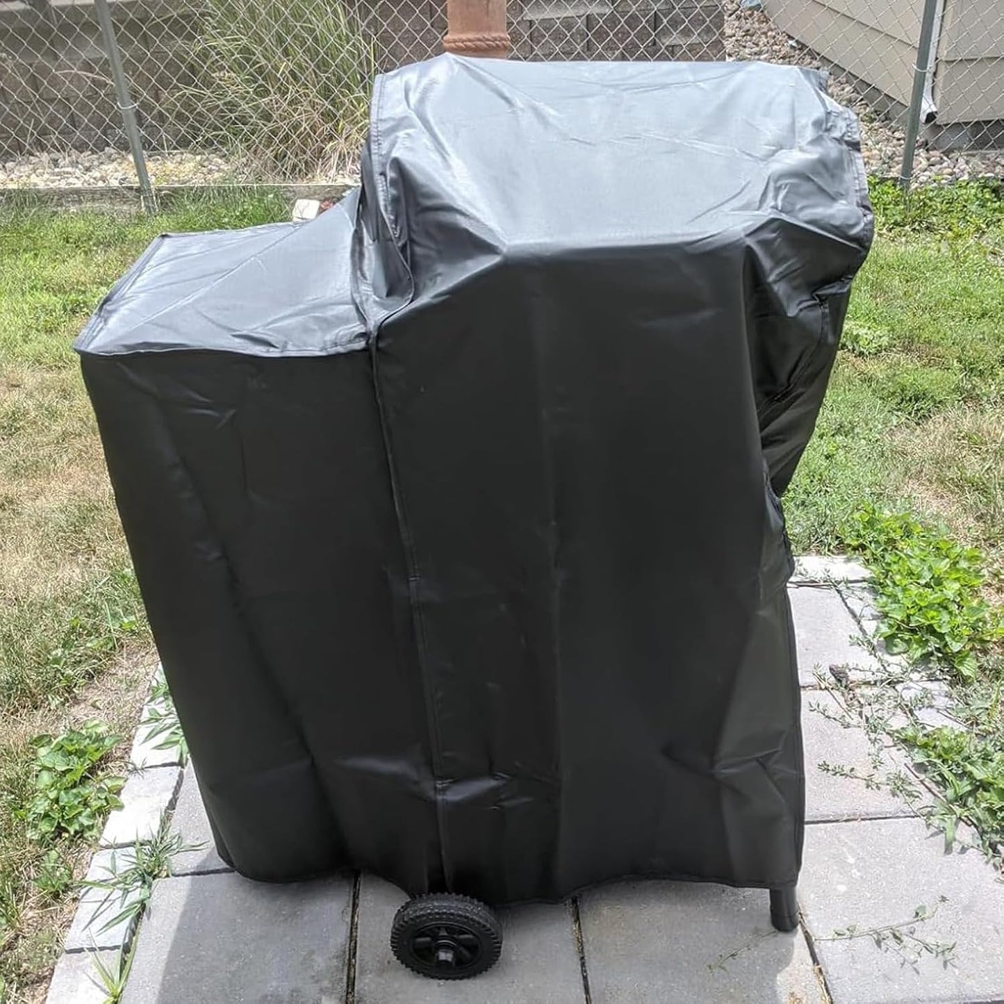 Grill Cover for Char-Griller E1515 Patio Pro Charcoal Grill, Patio Pro 1616, Outlaw Maverick E1016, The King-Griller Gambler E1416 Charcoal Grill, Heavy Duty Waterproof UV Resistant, BBQ Accessories