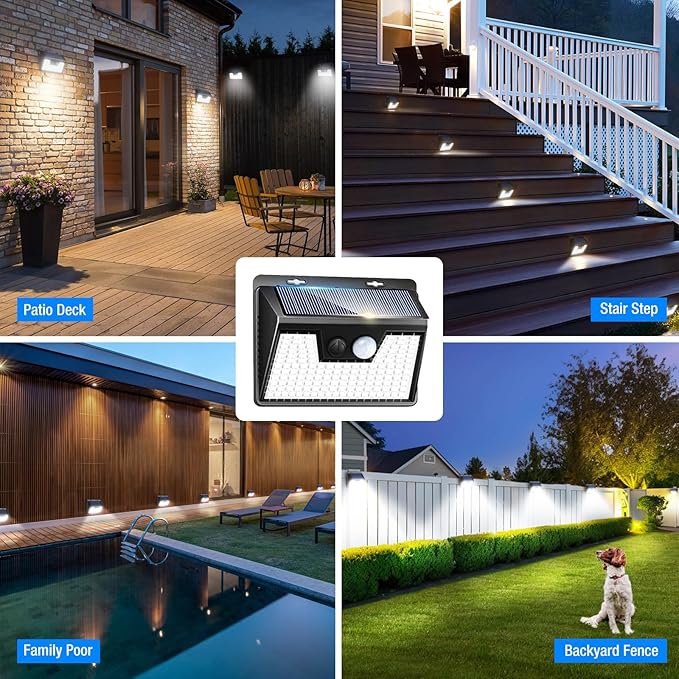 Peasur 18 Pack/140 LED Solar Lights, Outdoor Waterproof, 3 Lighting Modes - Image 6