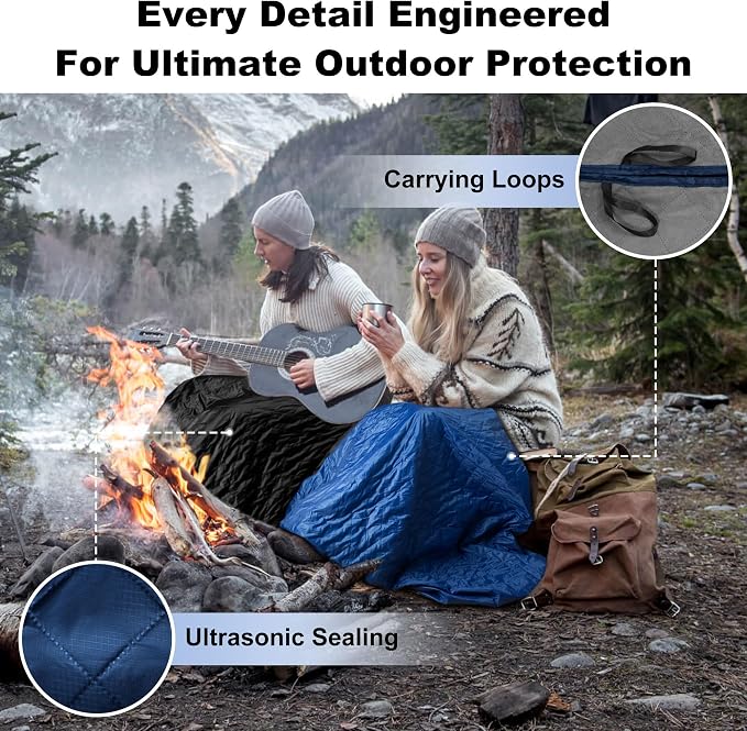 Waterproof Outdoor Blanket 92”X 60” Packable, Stadium Blankets - Image 5