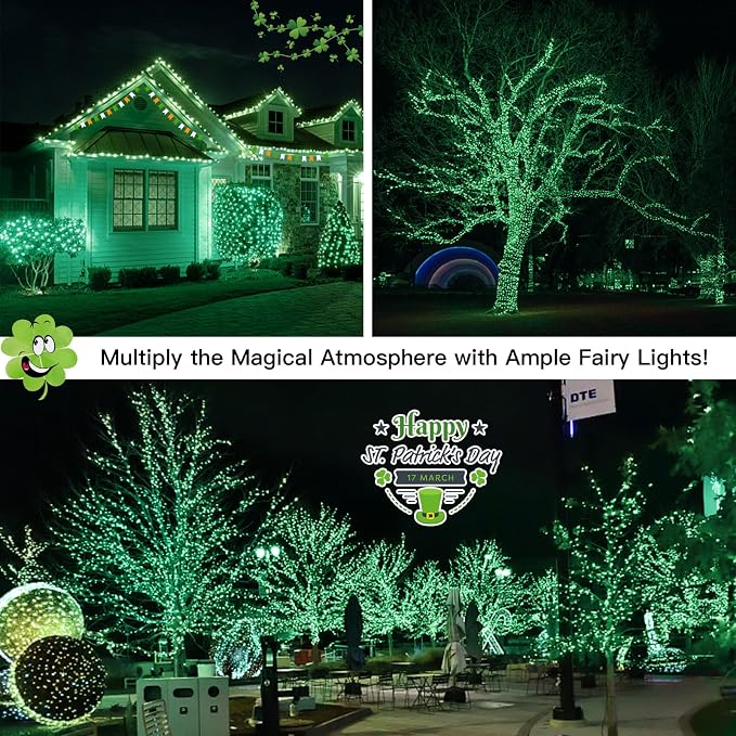 suddus Green Christmas Lights, 33ft 100 LED String Lights - Image 2