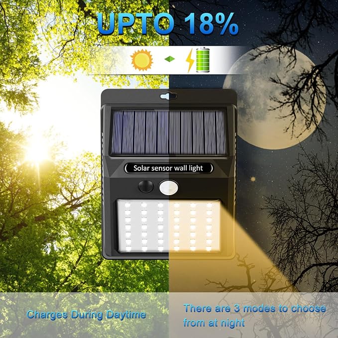 SEZAC Solar Lights Outdoor, 10 Pack Solar Motion Sensor Outdoor Lights - Image 4