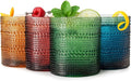 Khen Plastic Hobnail Drinking Glasses Set of 4 Neutral Tones Cups 14oz by Khen