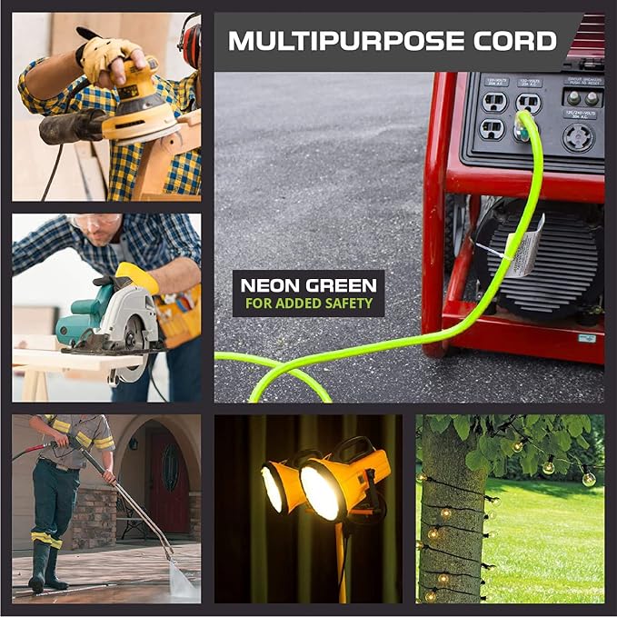 Iron Forge Cable 10 Gauge Extension Cord 25 ft, 10/3 Heavy Duty Extension Cord - Image 7