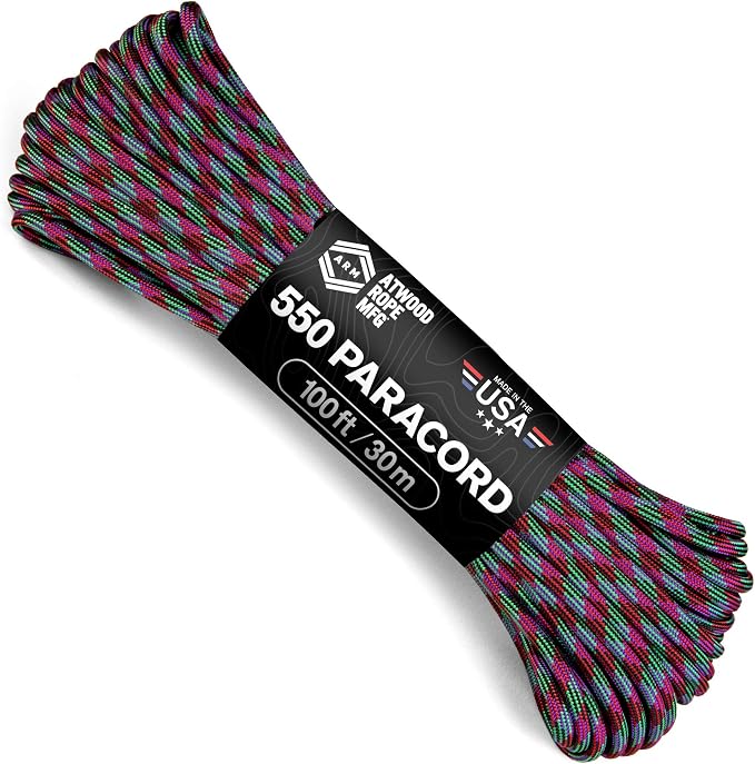 Atwood Rope MFG Color Changing 550 Paracord 100 Feet 7-Strand Core Nylon by AtwoodRopeMFG