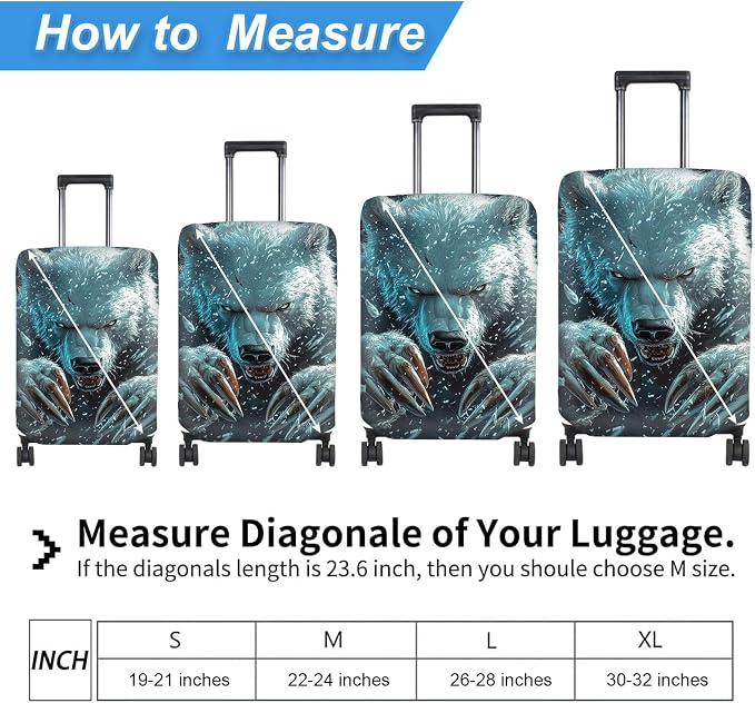 Luggage Cover Protector for 30-32 Inch Suitcases, TSA Approved Elastic Travel - Image 2