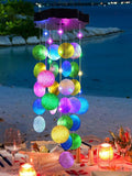 Toodour Solar Wind Chimes for Outside, Hanging Pastel Lights by Toodour