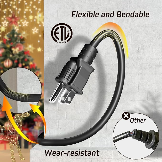 Eversimpleinc Black Outdoor Extension Cord - Image 5