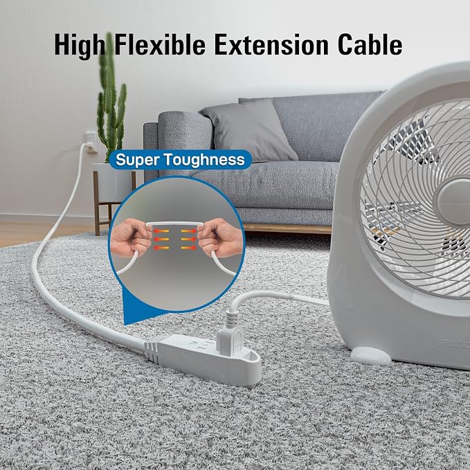 K KASONIC - 25-Feet 3 Outlet Extension Cord, UL Listed, 16/3 SJTW 3-Wire - Image 5