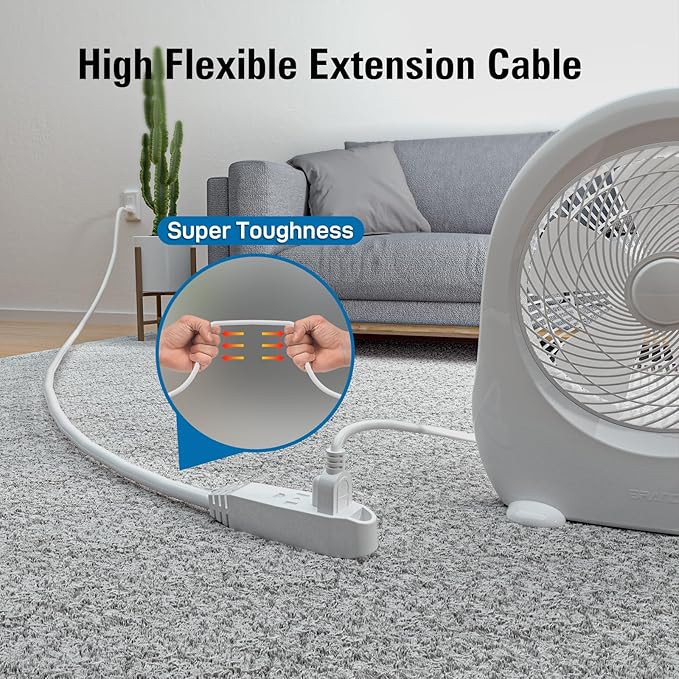 K KASONIC - 100-Feet 3 Outlet Extension Cord, ETL/UL Listed, 16/3 SJTW 3-Wire - Image 5