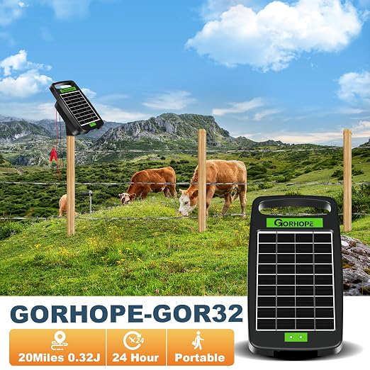 20 Miles Solar Electric Fence Charger, Output 0.32J Electric Fenc e Charger - Image 2