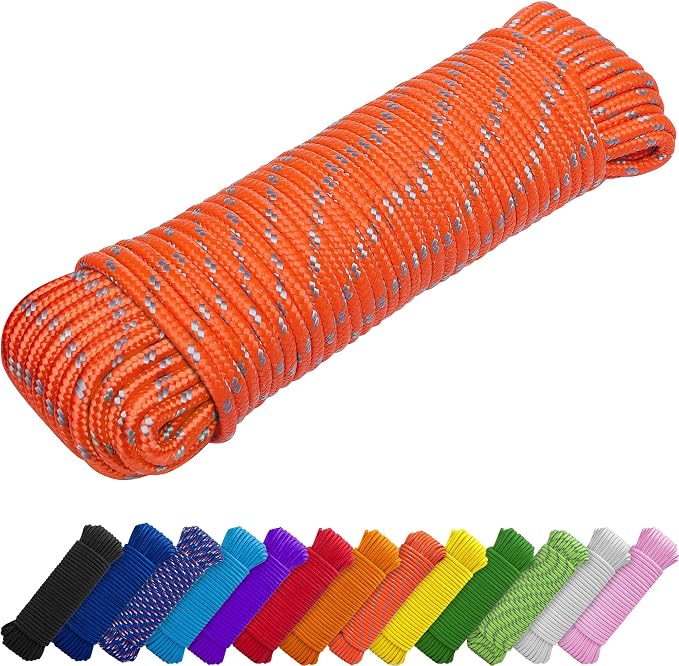 TECEUM Rope – 90 Feet x 1/4 Inch – Purple – Strong All-Purpose Utility Rope – by TECEUM
