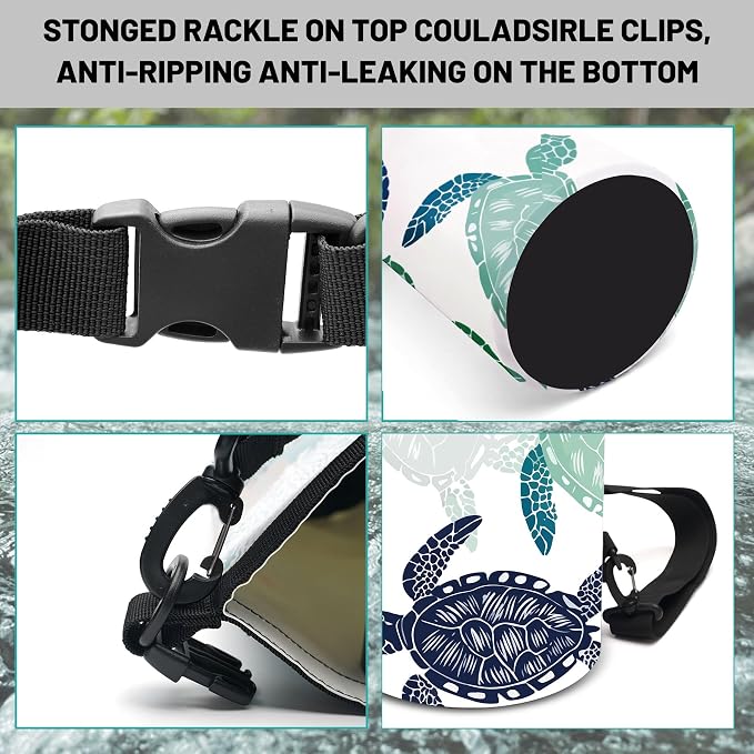 Waterproof Dry Bag, Roll Top Sea Turtle Small Waterproof Backpack - Image 3