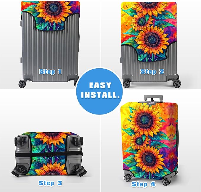 Luggage Cover Protector for 30-32 Inch Suitcases, TSA Approved Elastic Travel - Image 6