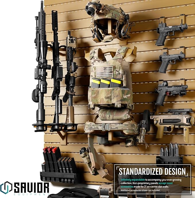 Savior Equipment Wall Rack System Tactical Vest Attachment Gear Wall Mount - Image 4