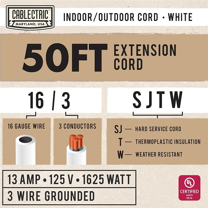 50 Foot Outdoor Extension Cord - Image 2