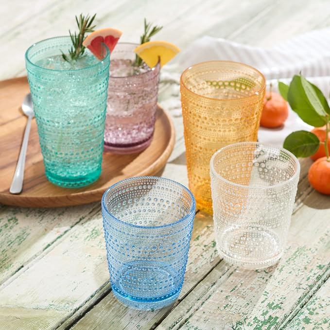 Santa Fe Plum Set of 6 Premium Acrylic DOF Glasses 16 oz – Unbreakable Drinkware - Image 6