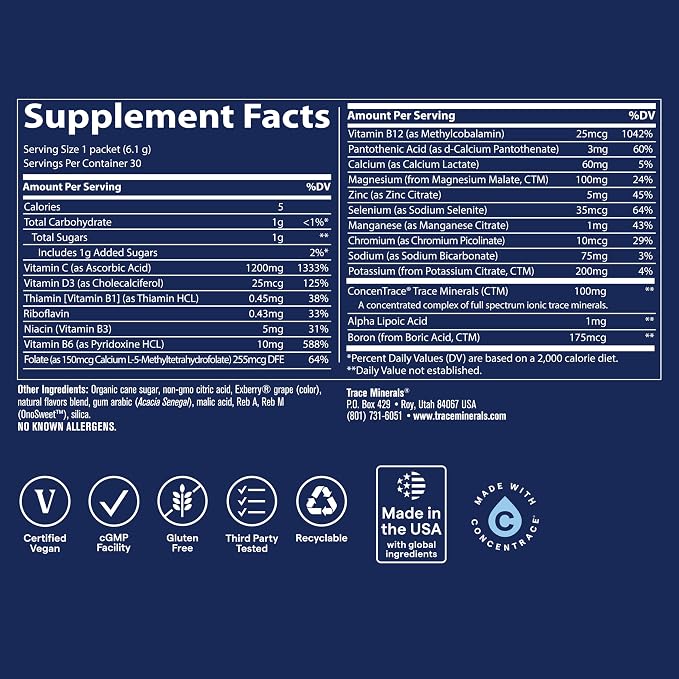 Trace Minerals Research Electrolyte Power Pak Acai Berry, 0.31 Ounce - Image 6