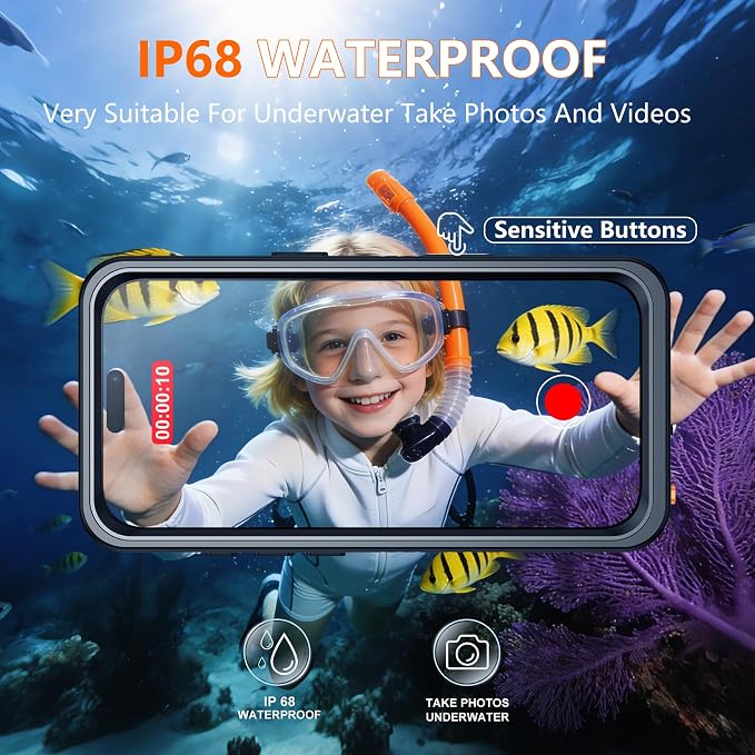 SPIDERCASE for iPhone 17 Pro Case Waterproof, Built-in Lens & Screen Protector - Image 3