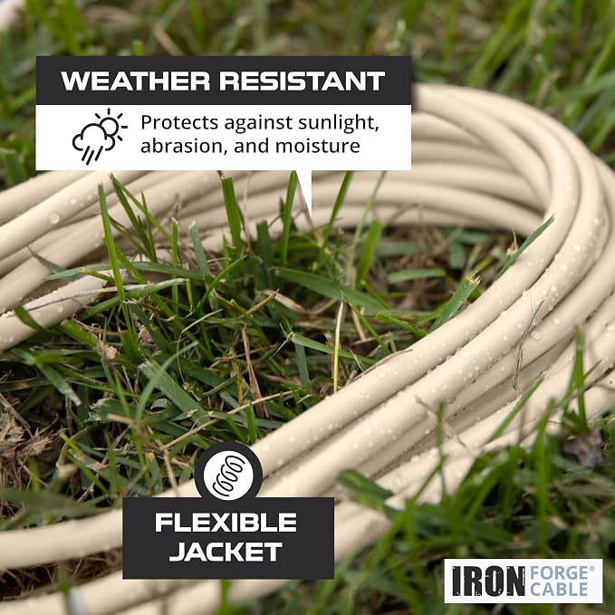 Iron Forge Cable Weatherproof 50 Ft Outdoor Extension Cord - Image 3