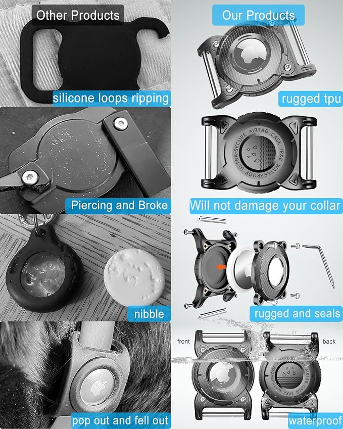 ONEONTA Airtag Dog Collar Holder | Airtag Dog Waterproof - Image 3