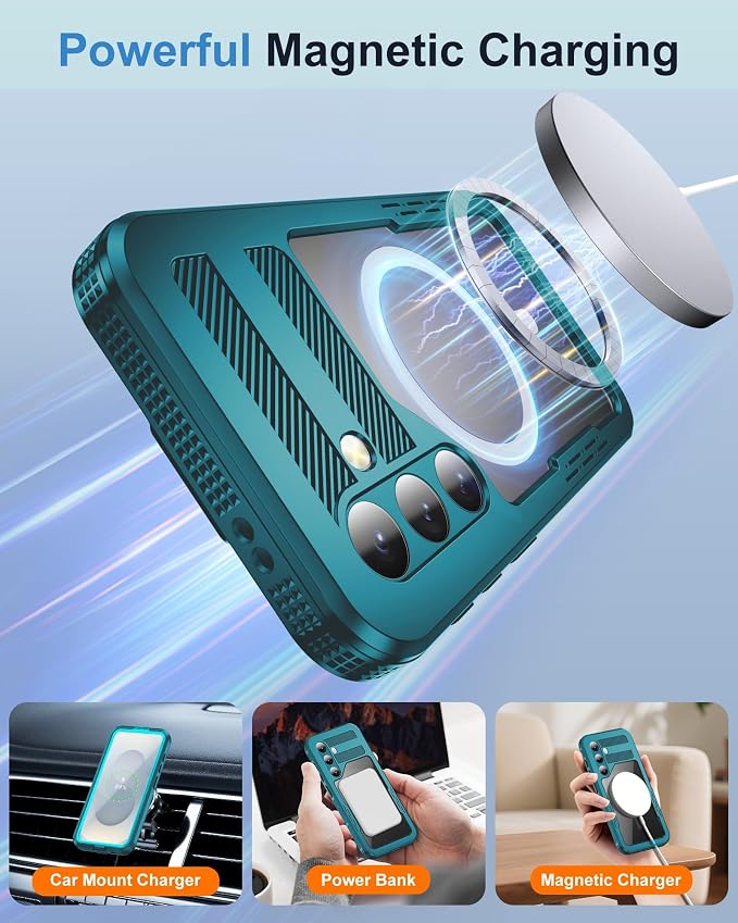 for Samsung Galaxy S25+ Plus Waterproof Case, Magnetic Heavy Duty Military - Image 7