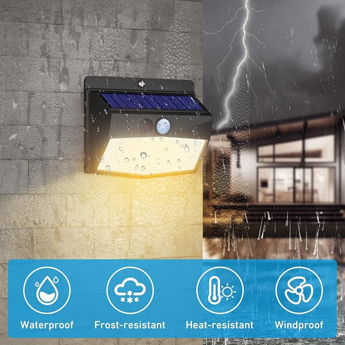 Peasur Solar Outdoor Lights, Motion Sensor Security Lights - Image 4
