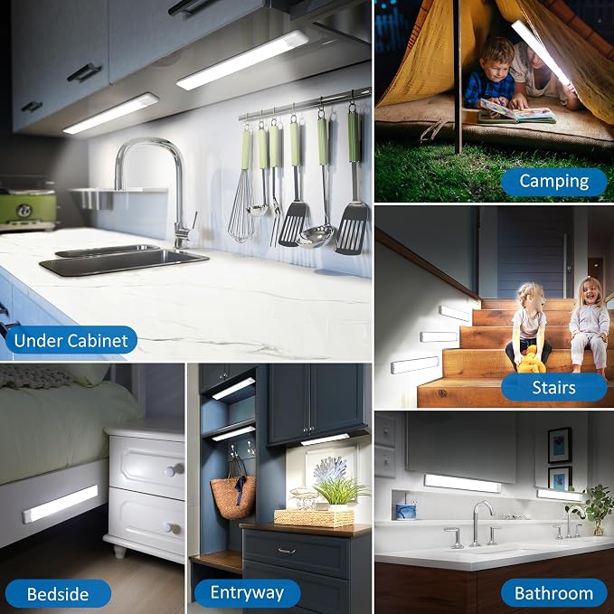 15.9 inch Motion Sensor Under Cabinet Lights, Magnetic Rechargeable Under - Image 7