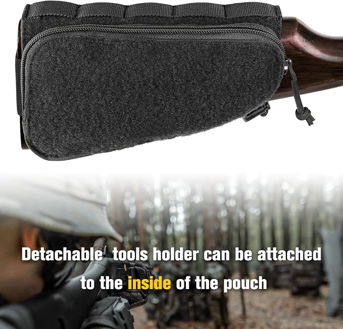 PETAC GEAR Tactical Buttstock Rifle Stock Pack/Adjustable Shell Holder Cheek - Image 3