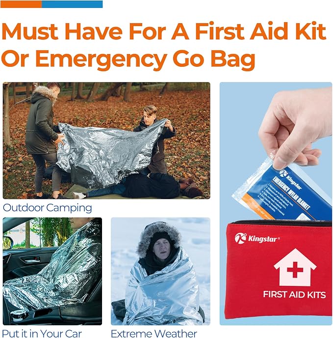 K Kingstar Emergency Blankets 10 Packs, Bulk Survival Blankets - Image 6