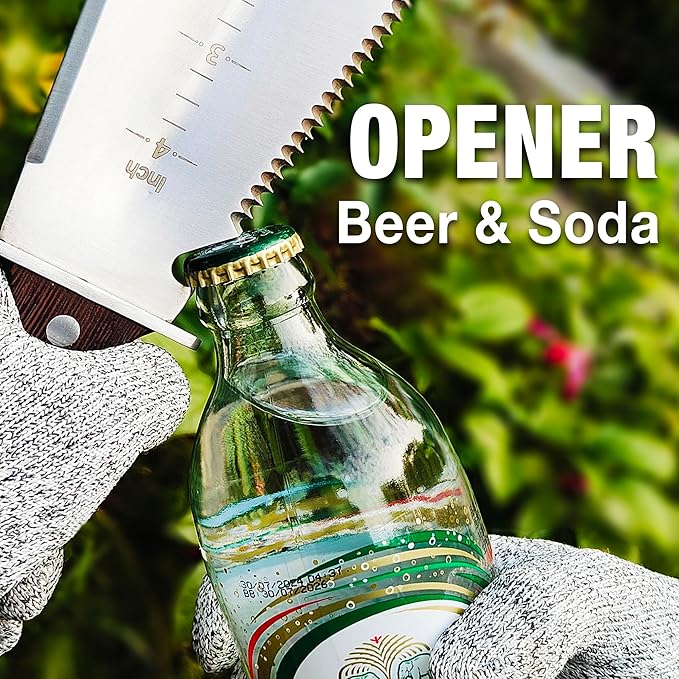 Hori Hori Garden Knife Heavy-Duty Small Gardening Trowel, for Quick Digging, Cutting, Weeding