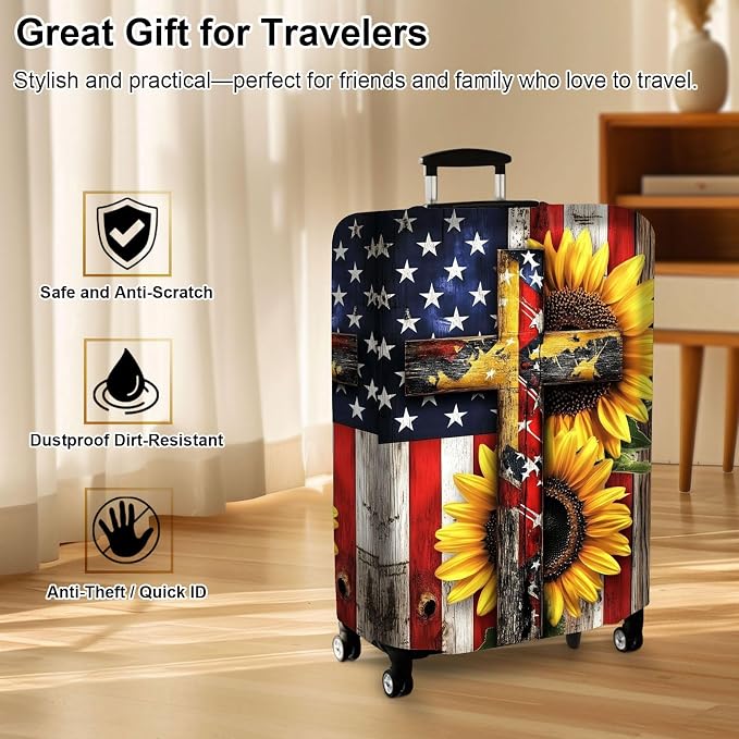Luggage Cover Protector for 30-32 Inch Suitcases, TSA Approved Elastic Travel - Image 7