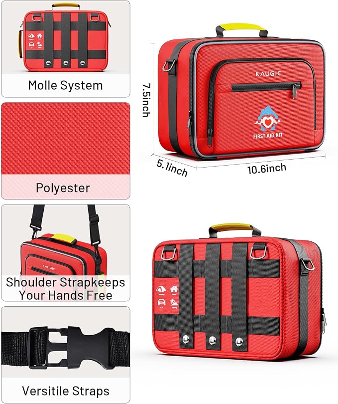 500 PCS First Aid Kit for Travel Camping Car Home Businesses, Well-Organized - Image 4