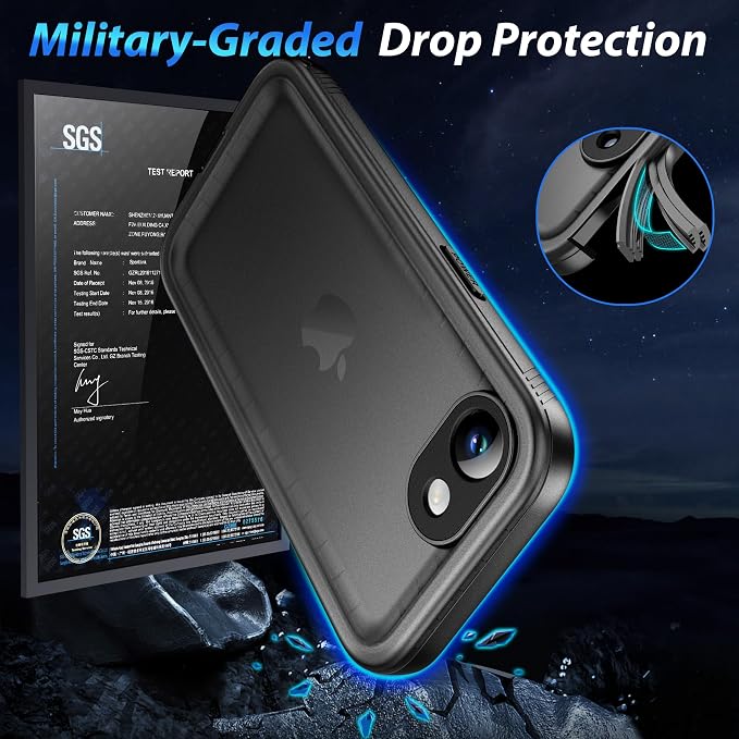 SPORTLINK for iPhone 16e Case/iPhone 17e Case, IP68 Waterproof Military - Image 3
