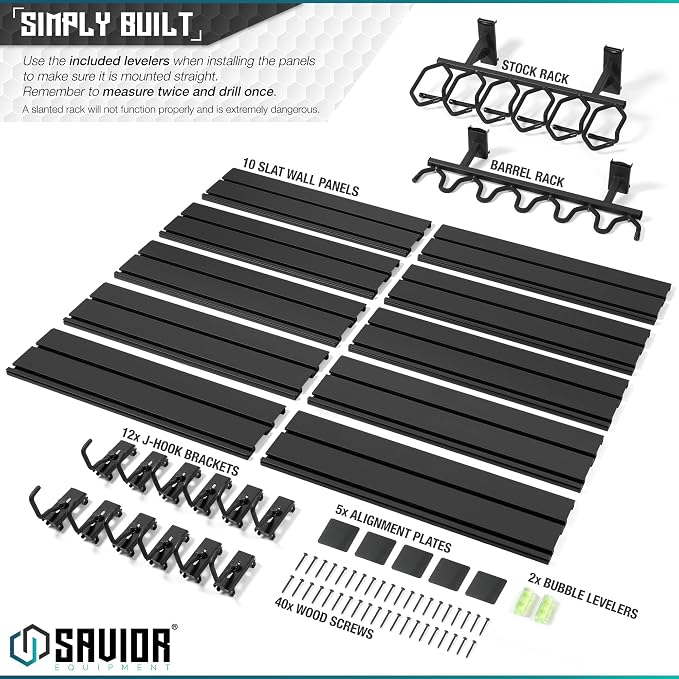 Savior Equipment Wall Rack System Heavy-Duty Steel Tactical Rifle Carbine - Image 6