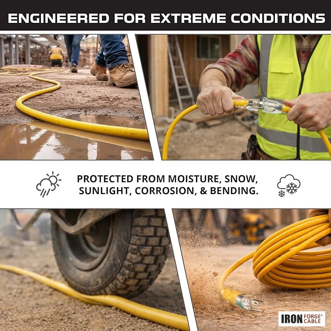 IRON FORGE CABLE 25 ft Lighted Outdoor Extension Cord - Image 4