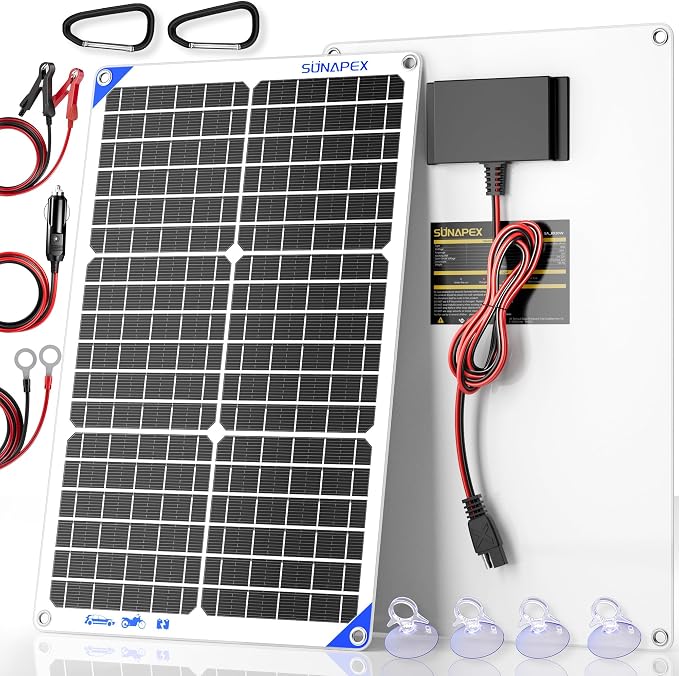 SUNAPEX 12V 30 Watt Solar Trickle Charger Maintainer by SUNAPEX-PASSINGTHEJOY