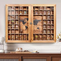 Large World Map Shot Glass Display Case 60 Slots by WelcometoTristcily