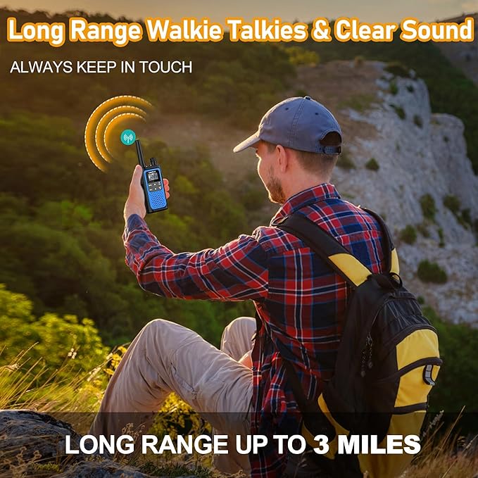 Walkie Talkies for Adults Long Range 2 Pack, Rechargeable Walkie Talkies 22 FRS - Image 4