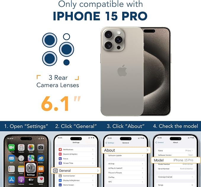 TIESZEN for iPhone 15 Pro Case, Compatible - Image 9