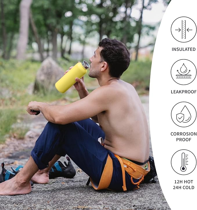 Bambaw 16 oz Insulated Water Bottle, Double Wall Stainless Steel Water Bottle - Image 3