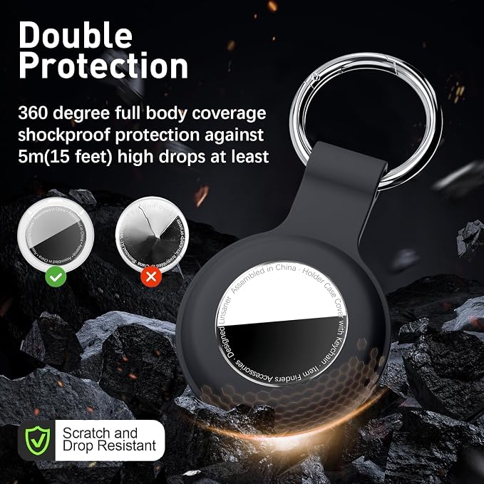Linsaner Waterproof for AirTag 2nd Gen & 1st Gen Holder Case Keychain for Air - Image 3