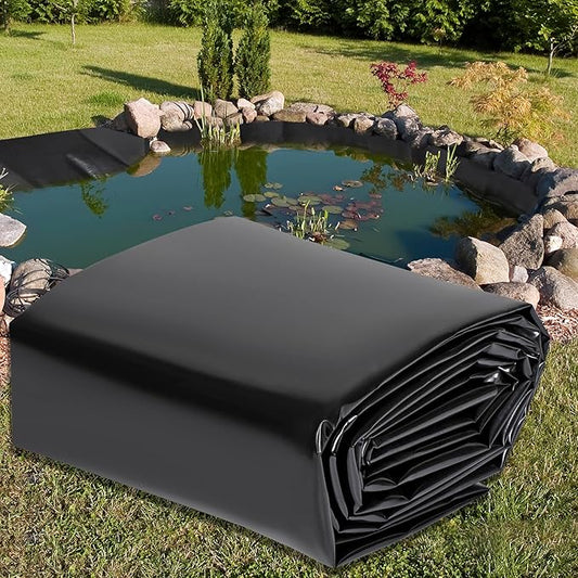 Pond Liners 20 x 30 Feet, Easy Cutting LDPE Pond Liner 20 Mil, High Preformed Koi Pond Liner for Ponds, Streams, Fountains and Garden Waterfall
